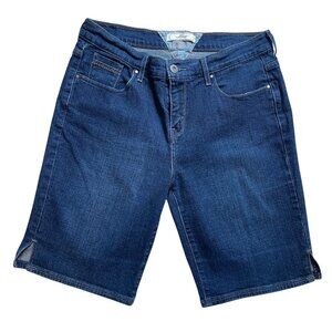 Levi's Jean Shorts Dark Wash Women's Size 10 Denim Jorts Cotton‎ Bermuda Length